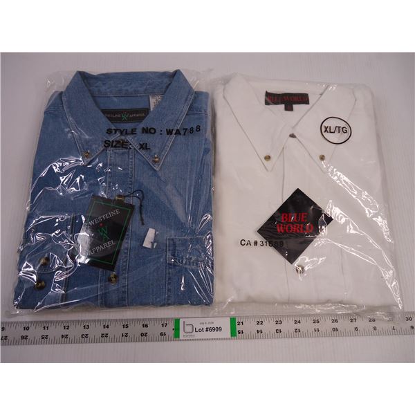 (2) XL Long Sleeved Men's Shirts