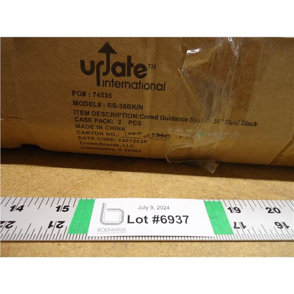 *(NIB) Crowd Guidance System 36" Steel Black Rack