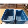 Image 3 : *(3) Rubbermaid Totes-61x40x41.9 (2 have lids) and 1 Clear Tote with Wheels