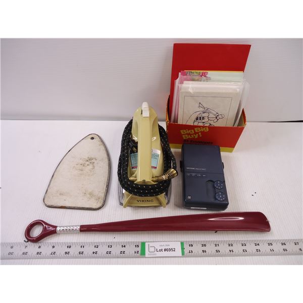 Vintage Viking Iron (untested) Box of Greeting Cards, Shoehorn and Medi-Respond(untested, as is)