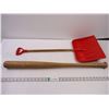 Image 1 : Youth Wooden Baseball Bat (32" long) and Kid's Small Snow Shovel