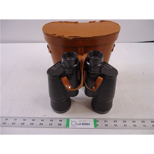 Carl Seitz Binoculars 7x50 Coated Optics Vintage with Case