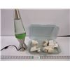 Image 1 : Lava Lamp (lights up) and (6) Glade Plug In Bases