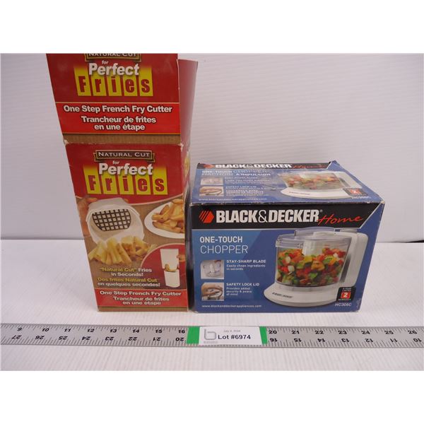 Black &Decker One Touch Chopper and One Step French Fry Cutter (untested)