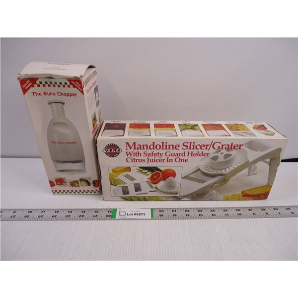 Euro Chopper and Mandolin Slicer/Grater (untested-both appear to be unused)