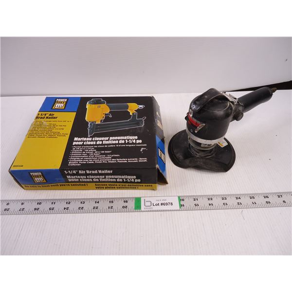 1 1/4 " Air Brad Nailer and Ingersoll Rand Pneumatic Sander (some damage in picture)