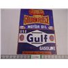Image 1 : (2) Metal Fantasy Signs-Gulf and Golden Fleece Oil