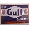 Image 2 : (2) Metal Fantasy Signs-Gulf and Golden Fleece Oil