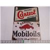 Image 1 : (2) Metal Fantasy Signs-Castrol Oil and Mobil Oils