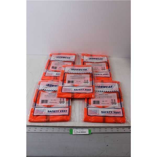 (5) Safety Vests - Size OSFA
