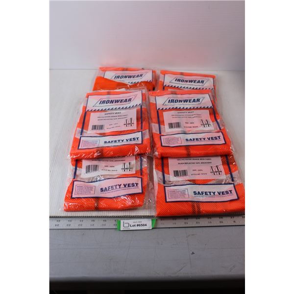 (6) Safety Vests - Size OSFA