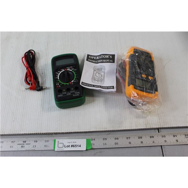 (2) Digital Multi Meters Both Untested