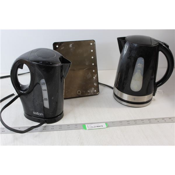 (2) Kettles - Untested, Light Up Mirror