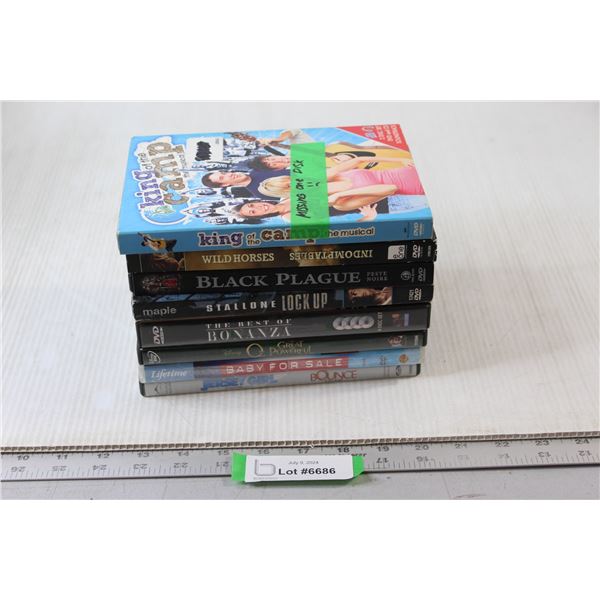 (8) DVD's - King of the Camp, Black Plague