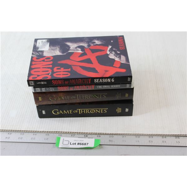 (2) Sons of Anarchy Seasons, (2) Game of Thrones Seasons