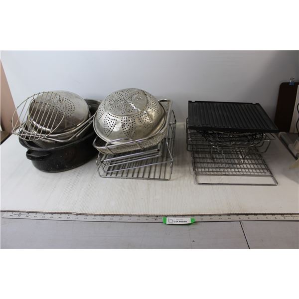 Assorted Kitchenware - Roaster, Grills, Cooling Racks
