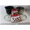 Image 1 : (2) Pots with Lids, (2) Packs of Burner Liners