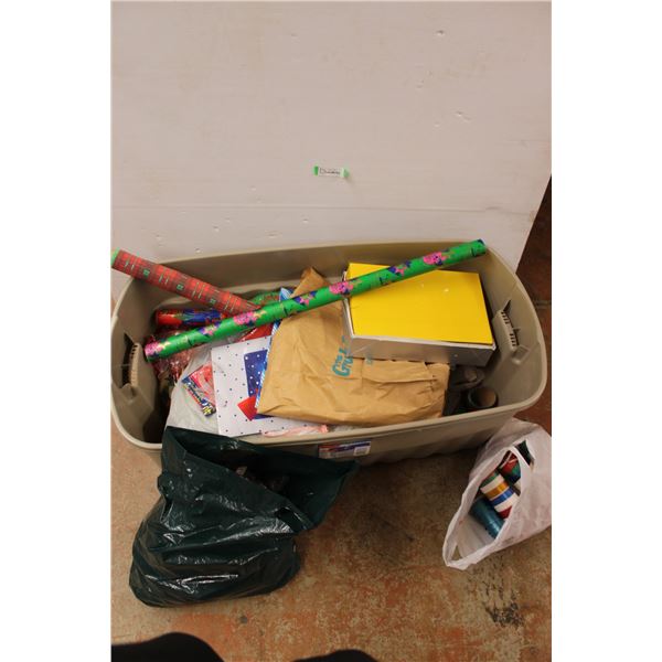 *Bin of Assorted Christmas Decorations