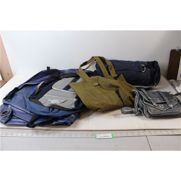 (2) Purses, Roots Backpack, Travel Blanket, Single/Twin Air Mattress