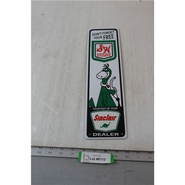 Sinclair Tin Sign - 4" x 16"