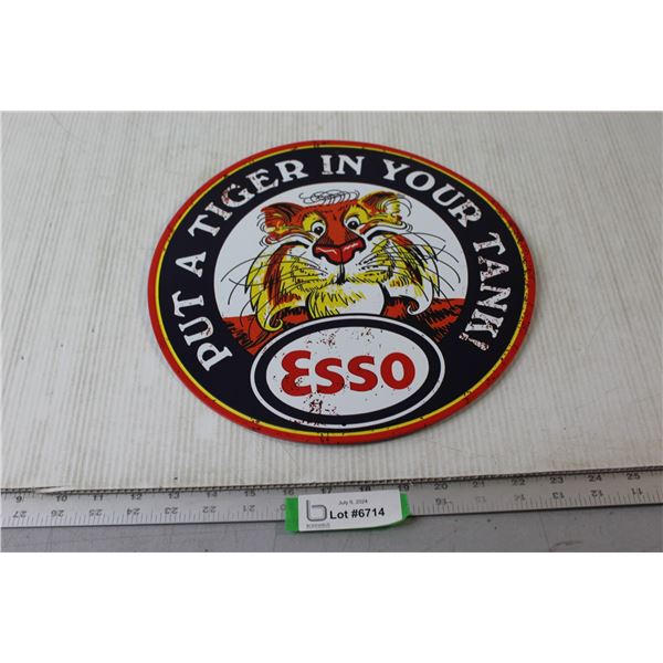 Esso Tin Sign - 12" Diameter