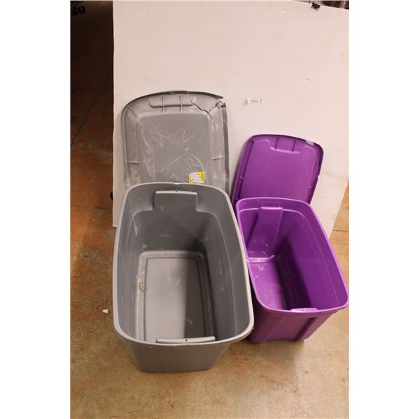 *(2) Totes with Lids - As Is
