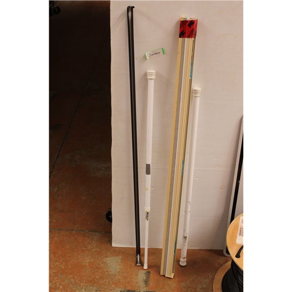 *(3) Curtain Hangers/Poles, Blinds - 44 1/2" Wide