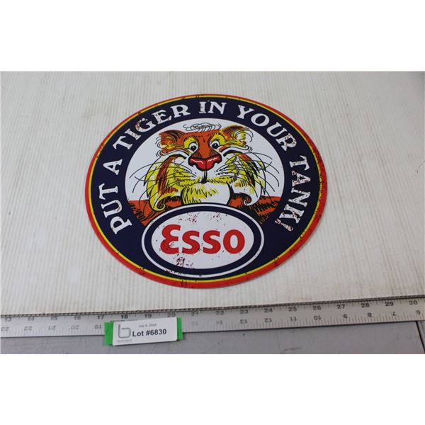 Esso Tin Sign - 12" Diameter