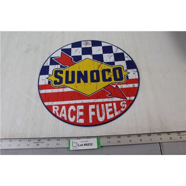 Sunoco Race Fuels Tin Sign - 12" Diameter