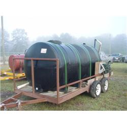 1600 GAL TANK MTD ON SHOPBUILT T/A TRAILER