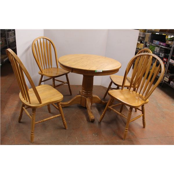 *Oak Dining Room Set with (2) Leaf Inserts