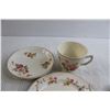 Image 3 : Wade England Pink Floral Plates and Teacup (Small Chip) with Saucer, Noritake Hand Painted Plate