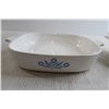 Image 2 : (2) Corningware Cornflower Casserole Dishes, (1) Pyrex Lid