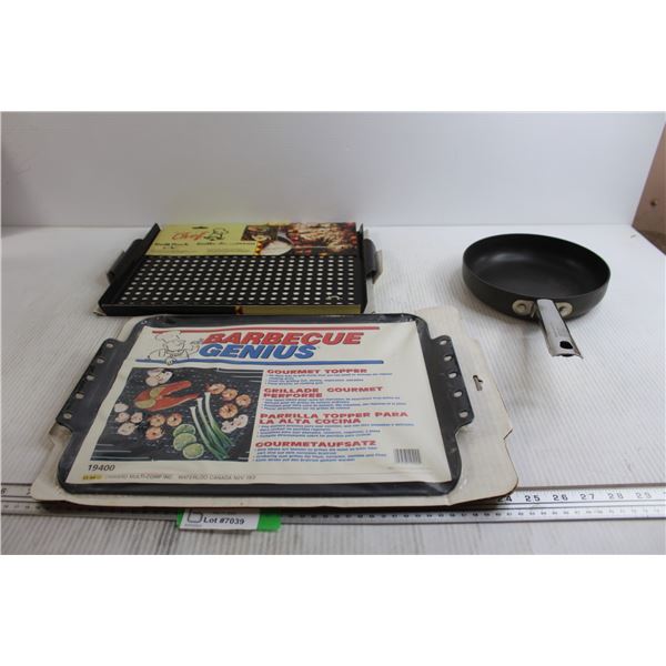 Thomas Rosenthal Fry Pan, Grill Rack - NIP, Barbecue Genius Gourmet Barbecue Topper