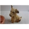 Image 3 : (2) Candy Dishes, 1940s Baby Warming Dish and Dog Statue