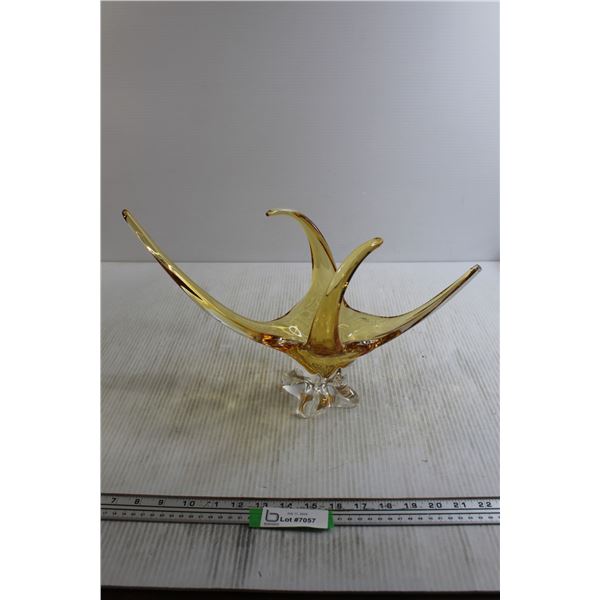 Chalet Amber Art Glass - Broken Edge