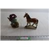 Image 1 : (2) Decorations - Bird of Paradise (Made in Occupied Japan), Porcelain Horse (Made in Japan)