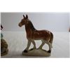Image 3 : (2) Decorations - Bird of Paradise (Made in Occupied Japan), Porcelain Horse (Made in Japan)