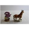 Image 4 : (2) Decorations - Bird of Paradise (Made in Occupied Japan), Porcelain Horse (Made in Japan)