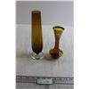 Image 1 : (2) Amber Glass Vases