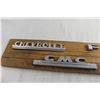 Image 2 : Assorted 1950's Truck Chrome Emblems on board-39"x6"