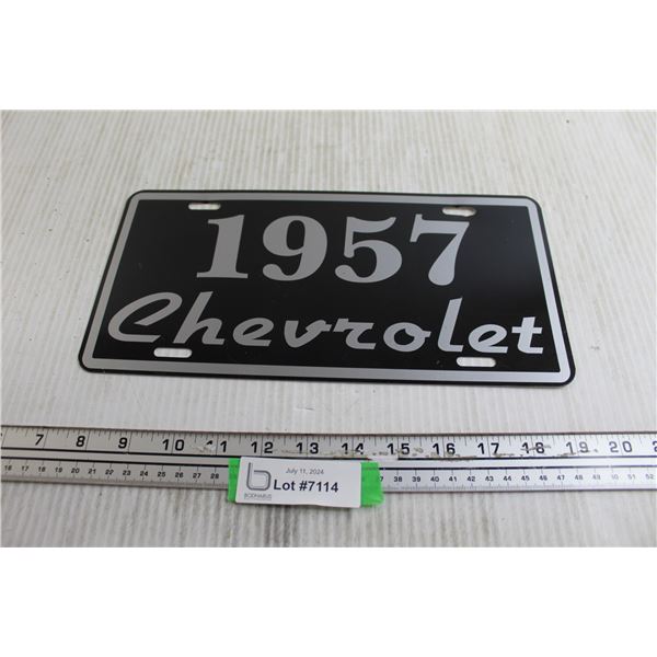 1957 Chevrolet Decorative License Plate