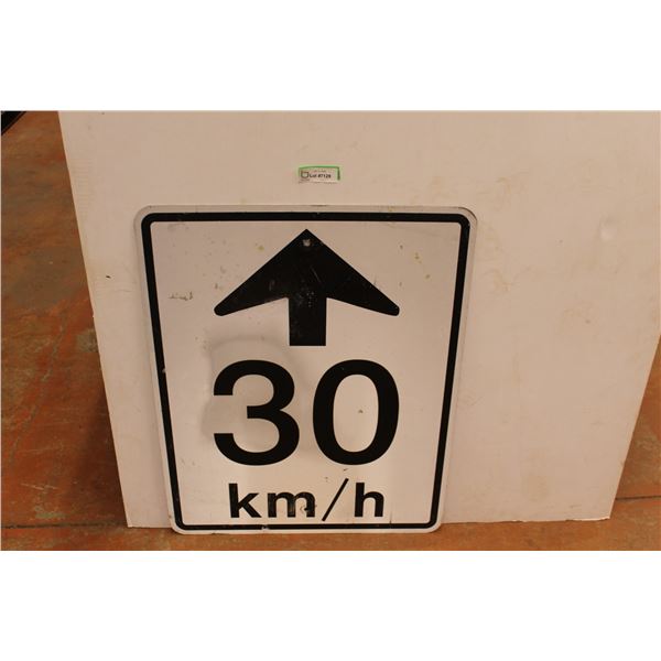 *30km/h Ahead Sign - 23 3/4" x 29 1/2"