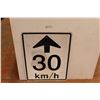 Image 1 : *30km/h Ahead Sign - 23 3/4" x 29 1/2"