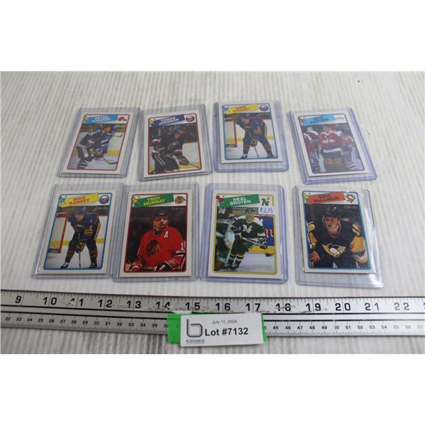 (8) Hockey Cards - Mike Ramsey, Pete Peters