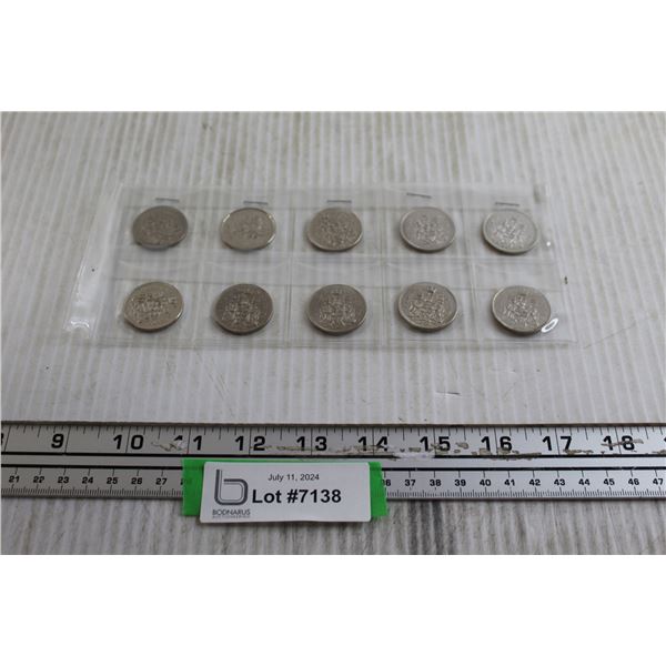(10) Canadian 50 Cent Coins