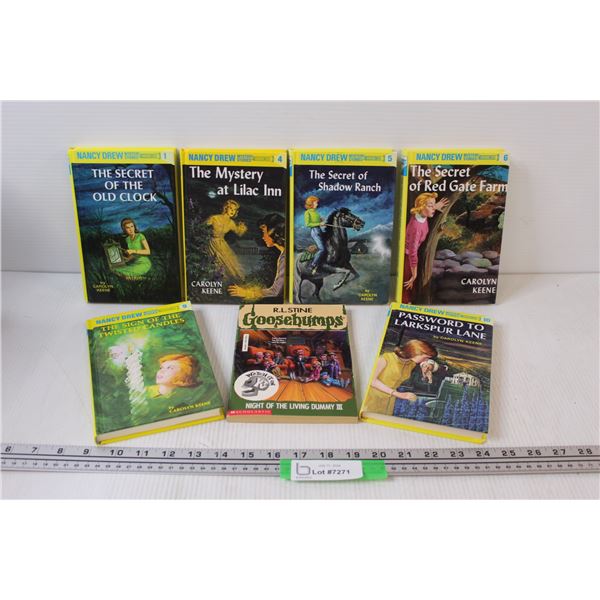 Books: (6) Nancy Drew Collection & (1) Goosebumps