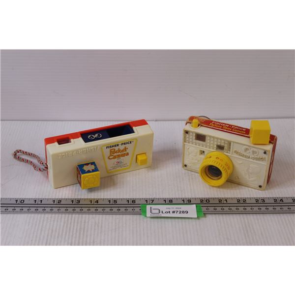 (2) Vintage Fisher Price Camera Toys - as is