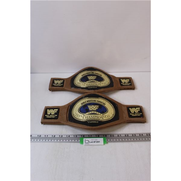 (2) WWF Champion Foam Belts (1997), as is