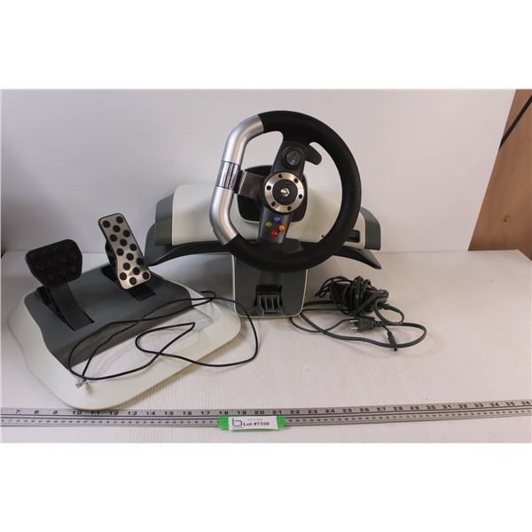 X BOX 360 Driving System w/Cords - Untested